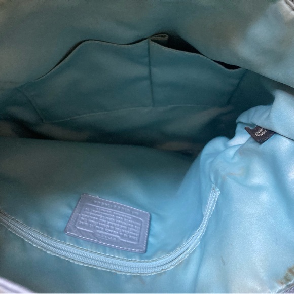 Coach purse 12x12 gray and white great condition - Picture 3 of 7